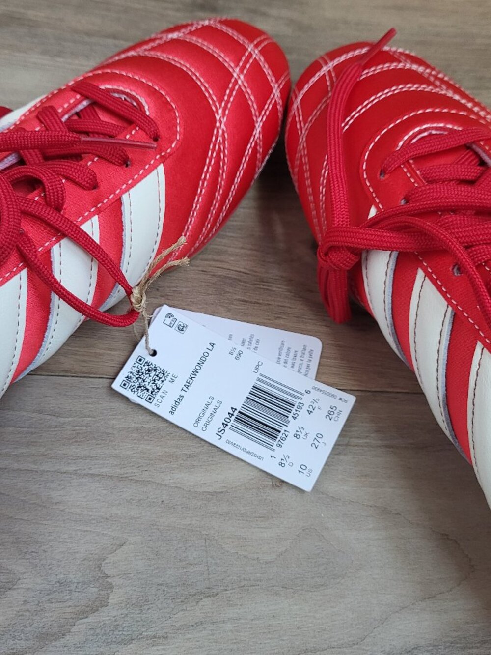 Adidas Red Taekwondo Retro Sneakers Size 10 - Picture 7 of 8